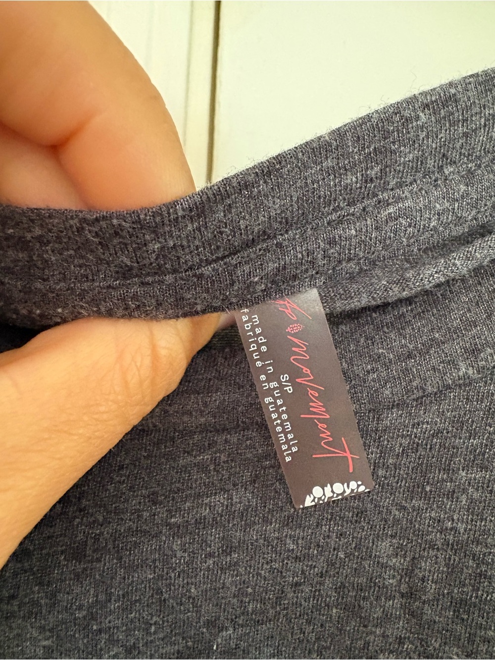 Womens Charcoal Gray long sleeved Tee with side cinch